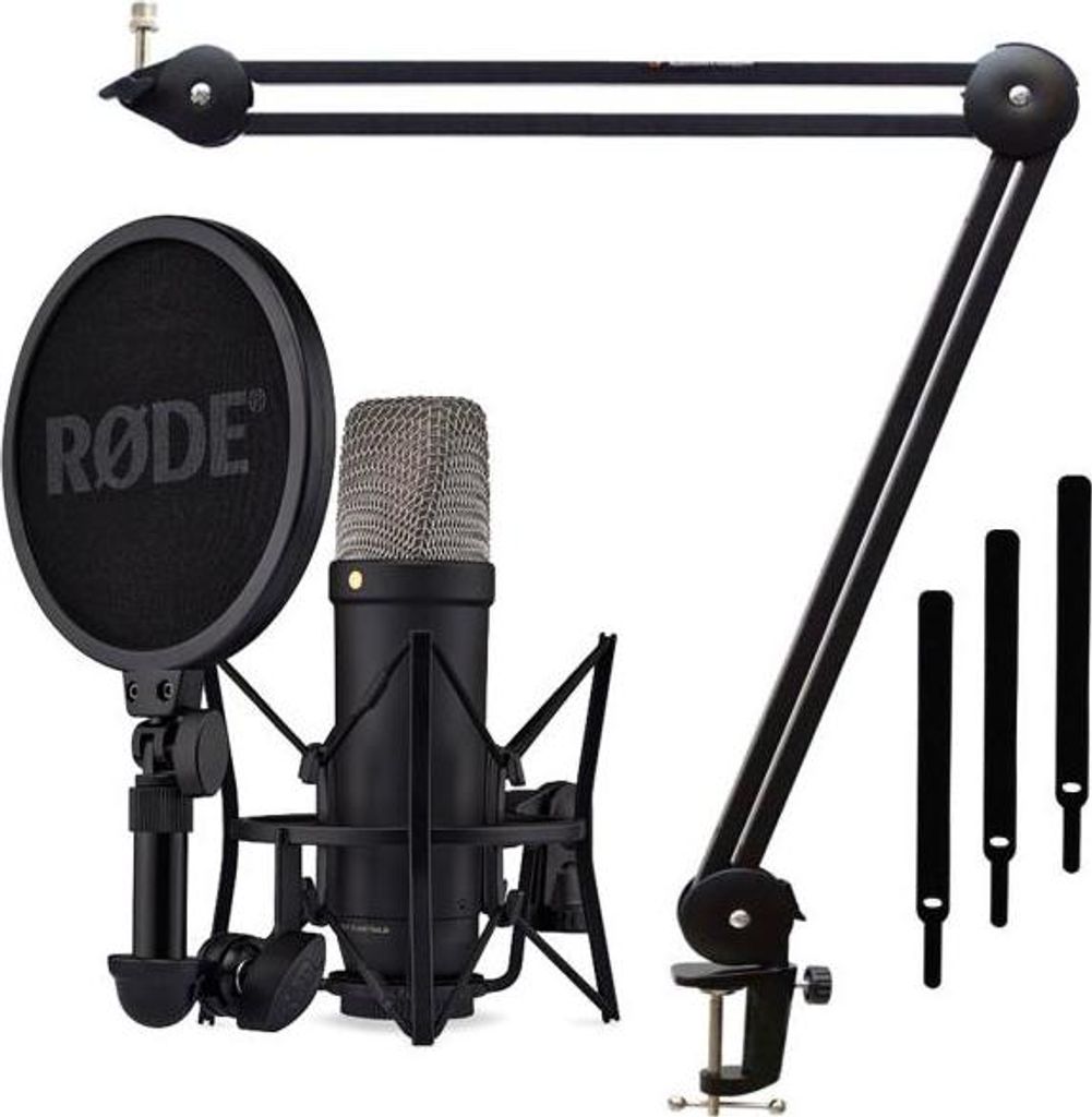 Rode NT1 5th Generation Mikrofon Schwarz mit Stativ-Arm