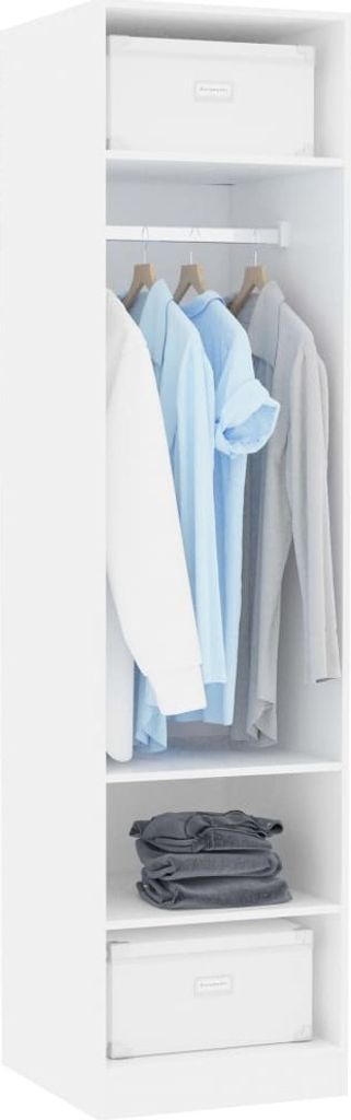 vidaXL Šatníková skriňa biela 50x50x200 cm Materiál drevo Obrázok produktu 3