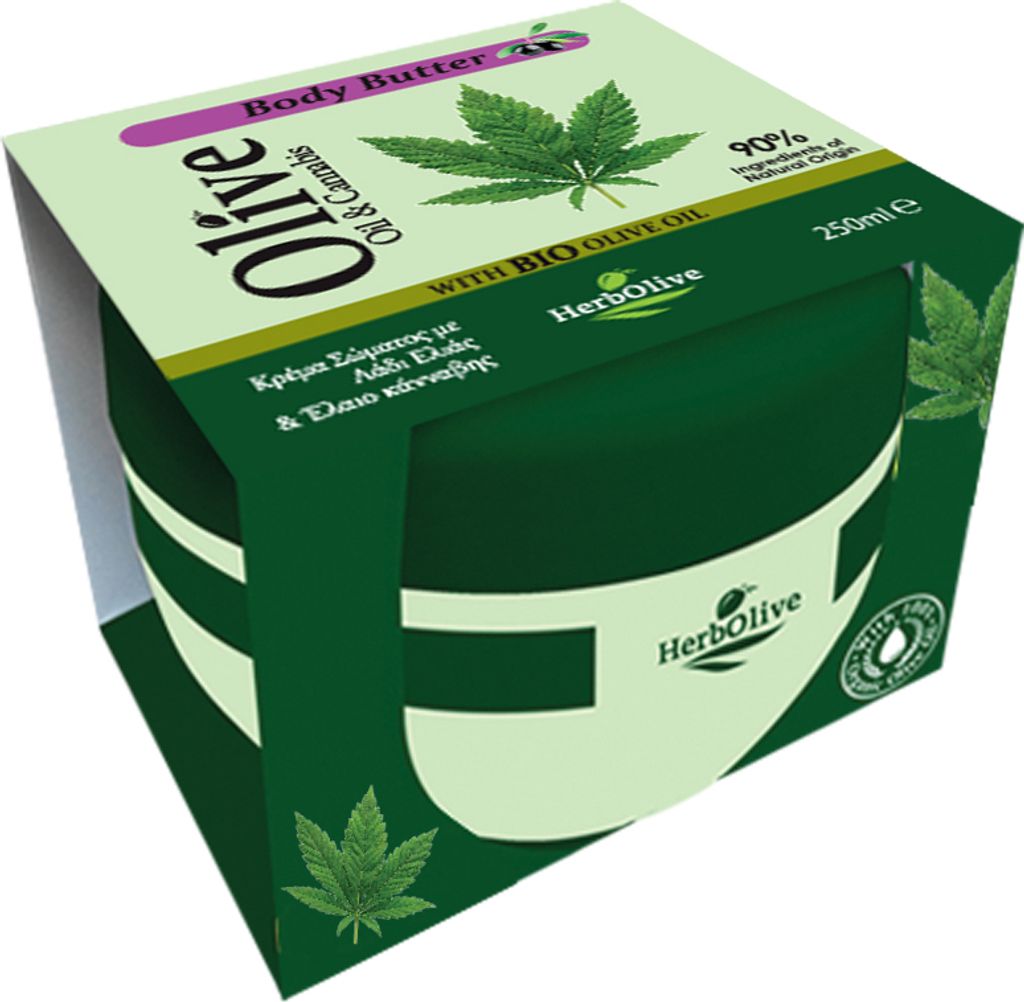 Herbolive Körperbutter Olivenöl & Cannabis 250ml