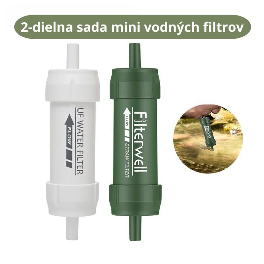 Súprava 2 ks outdoorových mini vodných filtrov – 0,01 µm UF Obrázok produktu 