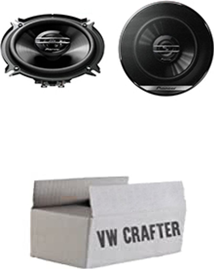 Lautsprecher Boxen Pioneer TS-G1320F - 13cm 2-Wege 130mm PKW Koaxiallautsprecher Auto Einbausatz - Einbauset passend für VW Crafter Front - justSOUND