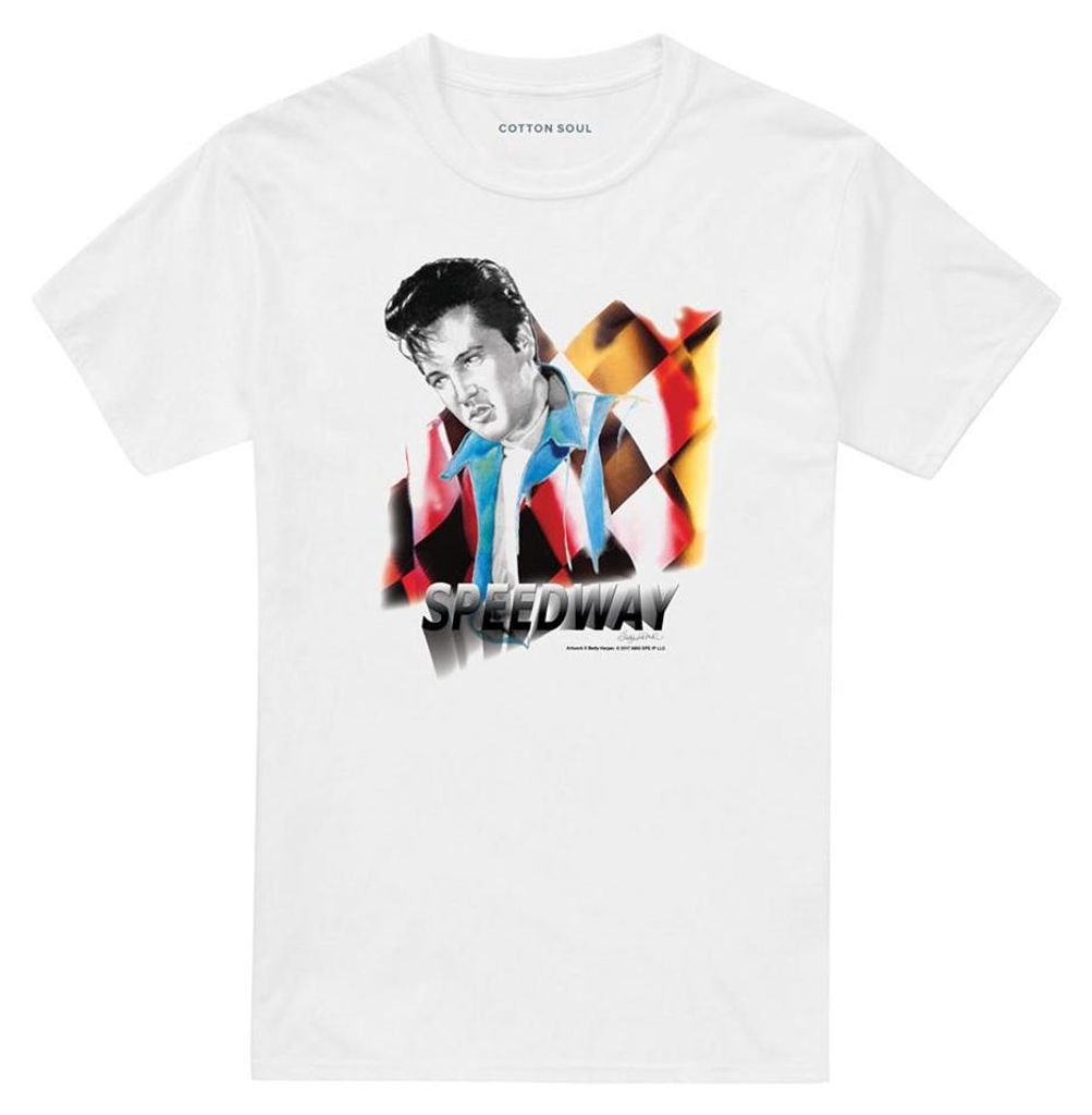 Elvis Presley - "Speedway" T-Shirt für Herren/Damen Uni TV33407 (5XL) (Weiß)