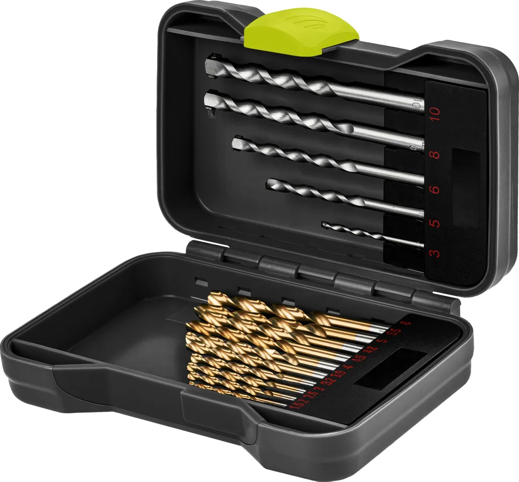 Goobay 77848 Set 17 Punte Trapano Metallo HSS e Muro con Valigetta
