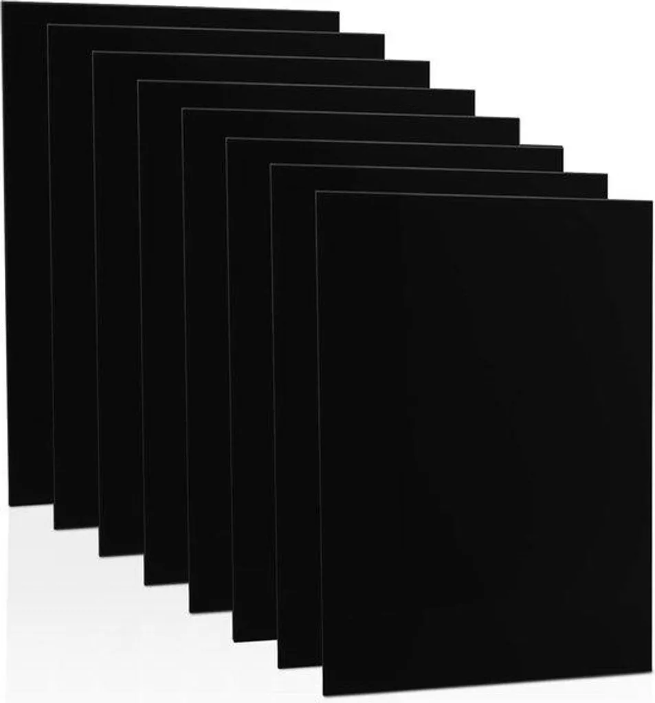 10 Plaques Acryliques Noires A4 en Plexiglas 1mm - 30x21 cm pour DIY