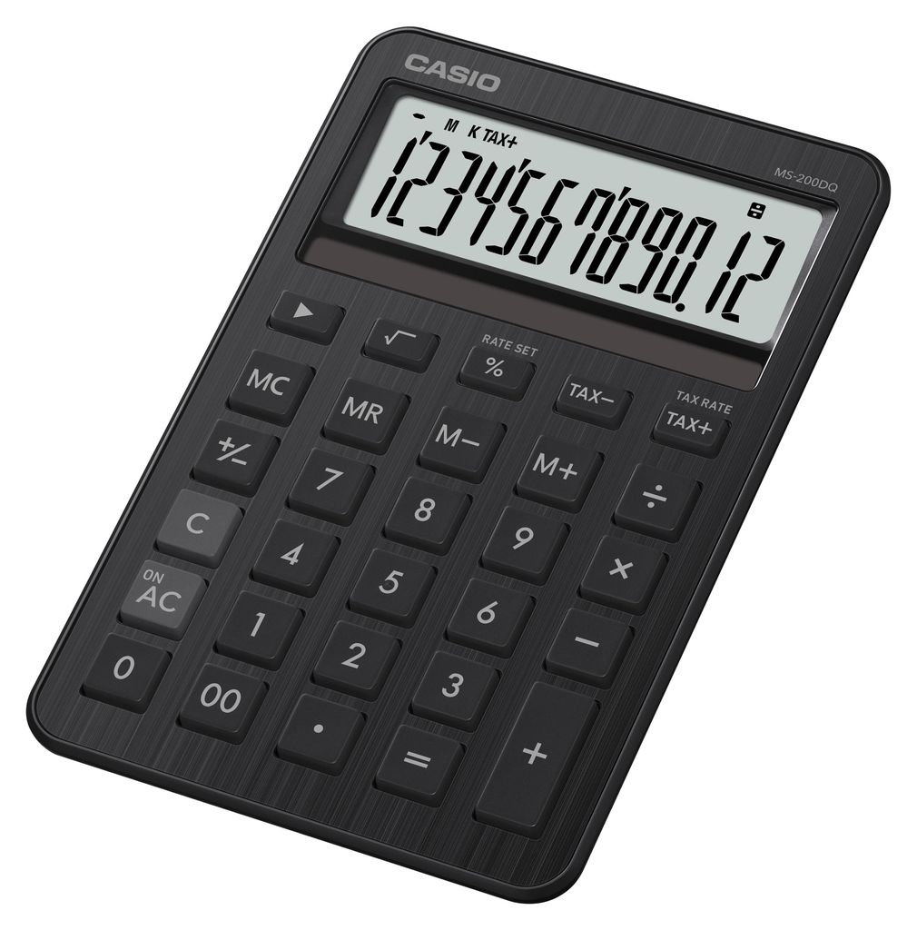 Casio Tischrechner schwarz MS-200DQ-BK Produktbild 