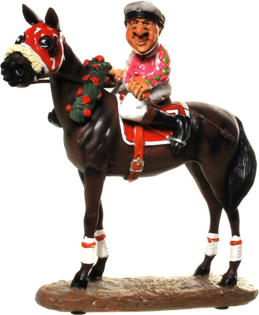 Funny Beruf - Figur Jockey auf Pferd