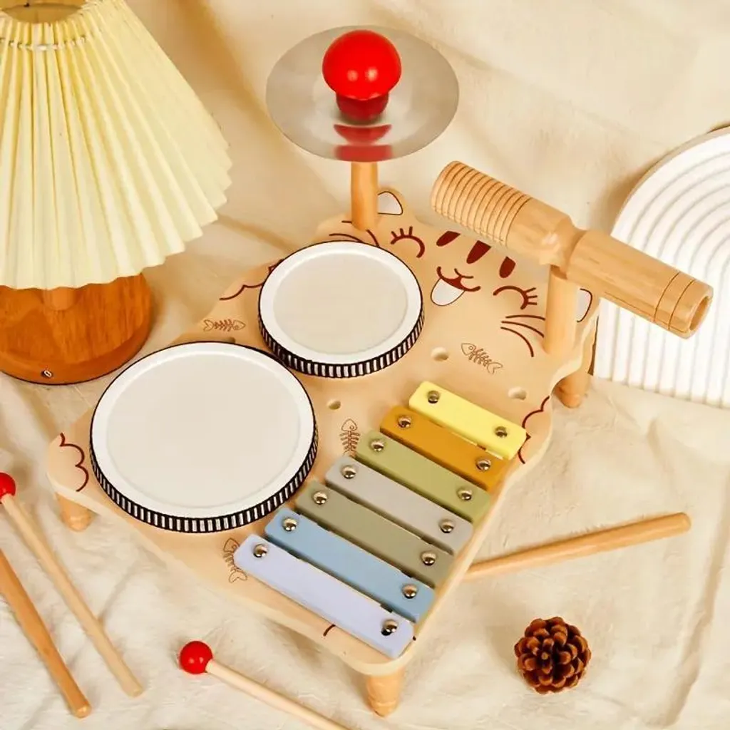 Table musicale 6 instruments avec xylophone en bois - Design Zimilo - 6