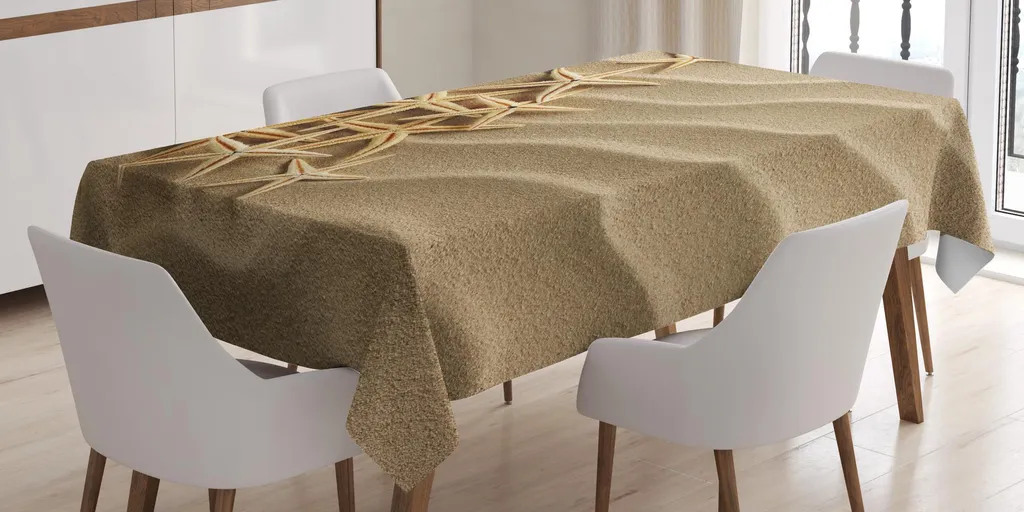 Idea Regalo: Tovaglia Mare ABAKUHAUS 140x200 cm Marrone Chiaro