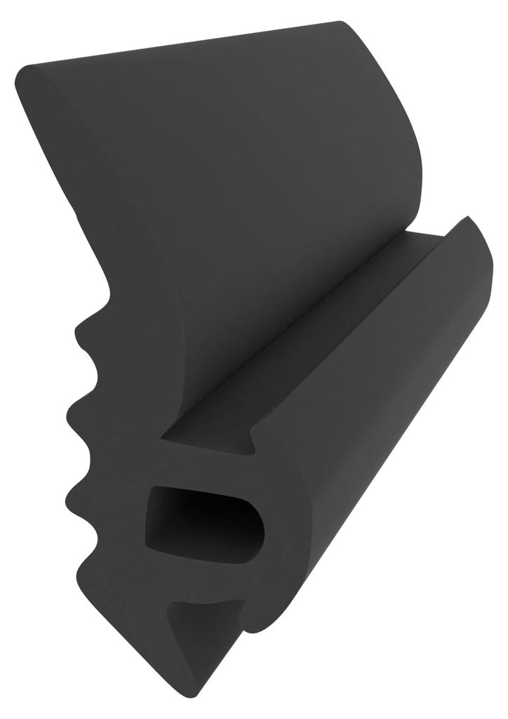 Anschlagdichtung für Kunststofffenster - Schwarz - 10 m - 5 mm Nutbreite - Dichtung mit seitlichem Anschlag - Blendrahmendichtung für Fensterrahm...