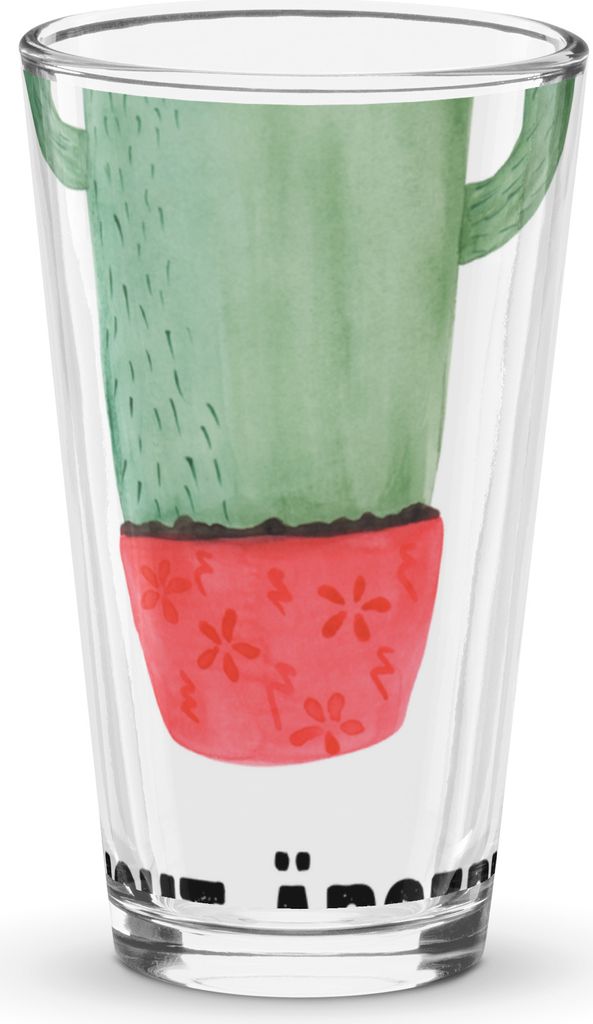 Mr. & Mrs. Panda Bierglas Kaktus Wut - Transparent - Geschenk, Büro, Cocktailglas, Kollege, Glas, Kakteen, Pintglas, Longdrinkglas, Tumbler, ärge...