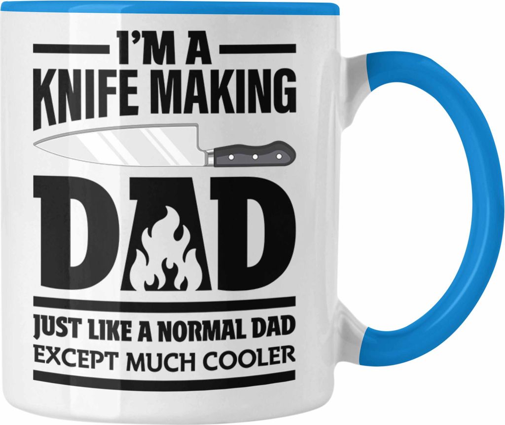 Trendation - Schmied Geschenk Tasse mit Spruch Hufschmied Kaffeetasse Geschenkidee Papa (Blau)