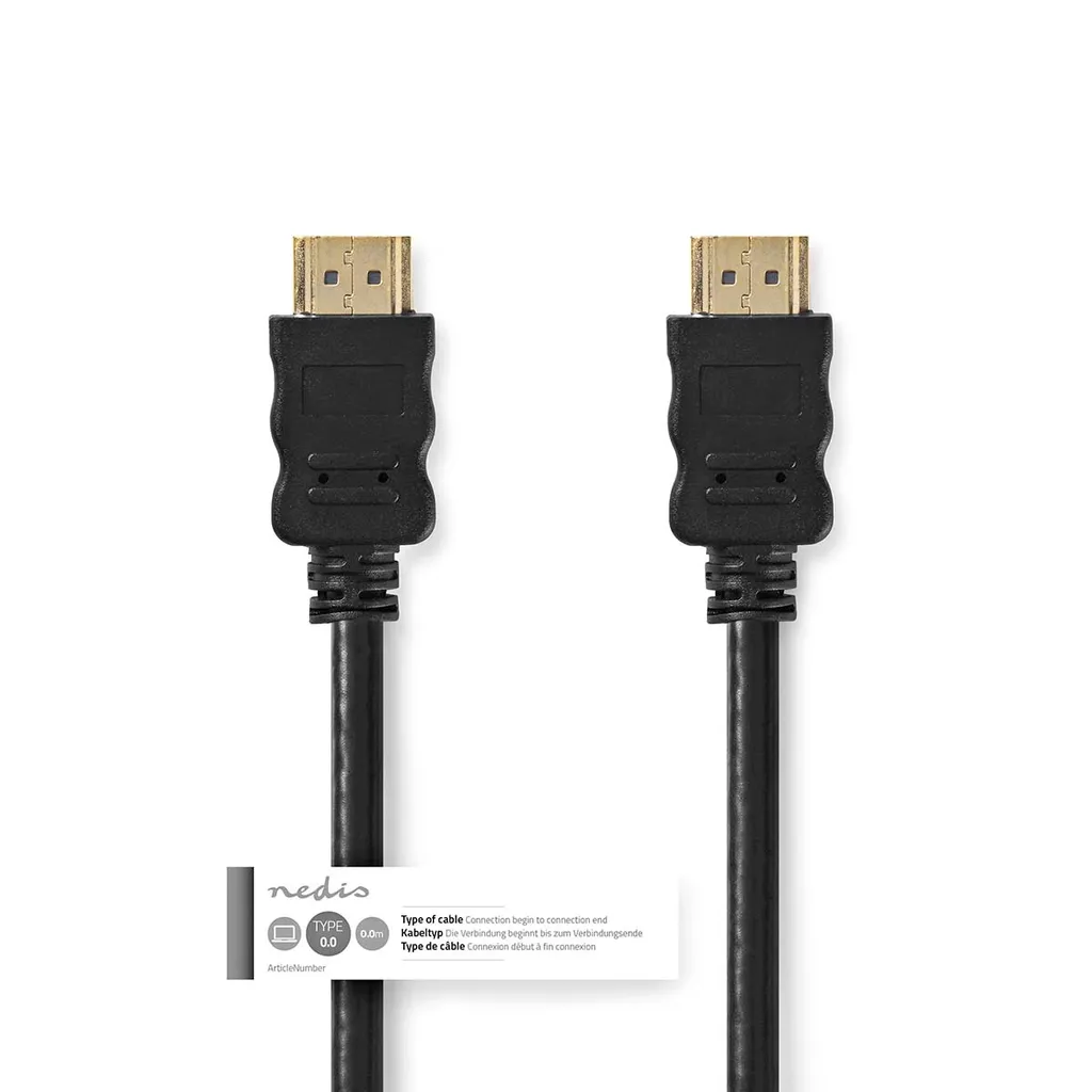 Cavo HDMI 4K Nedis 3m Oro - Vivi il Cinema 3D a Casa Tua