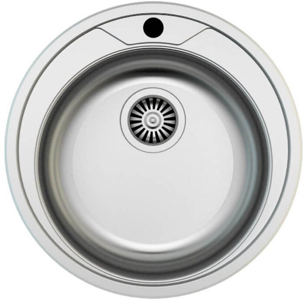 Faizee Home Edelstahlspüle Rund Ø 51 cm Chrom – Küchenspüle Produktbild 