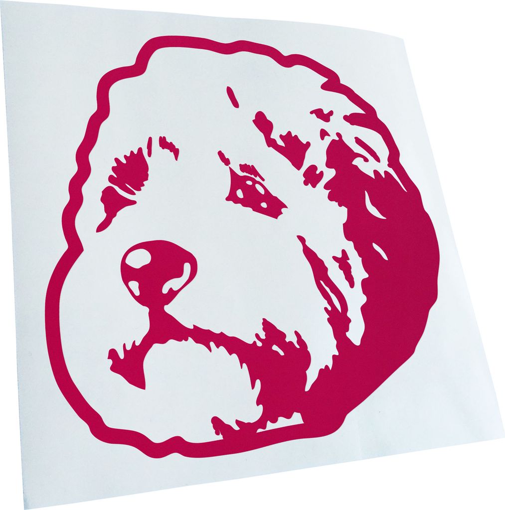 Kiwistar - Autoaufkleber - Cockapoo Hund - Pink - 60x60cm - Aufkleber für Auto, Laptop, Fahrrad, LKW, Motorrad mehrfarbig JDM Decal Racing
