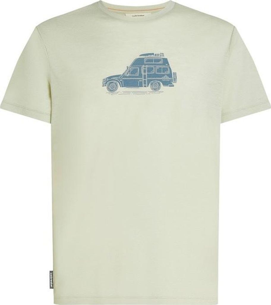 Icebreaker Merino 150 Tech Lite Cosy Camper Kurzarm-t-shirt Beige L Mann Beige L
