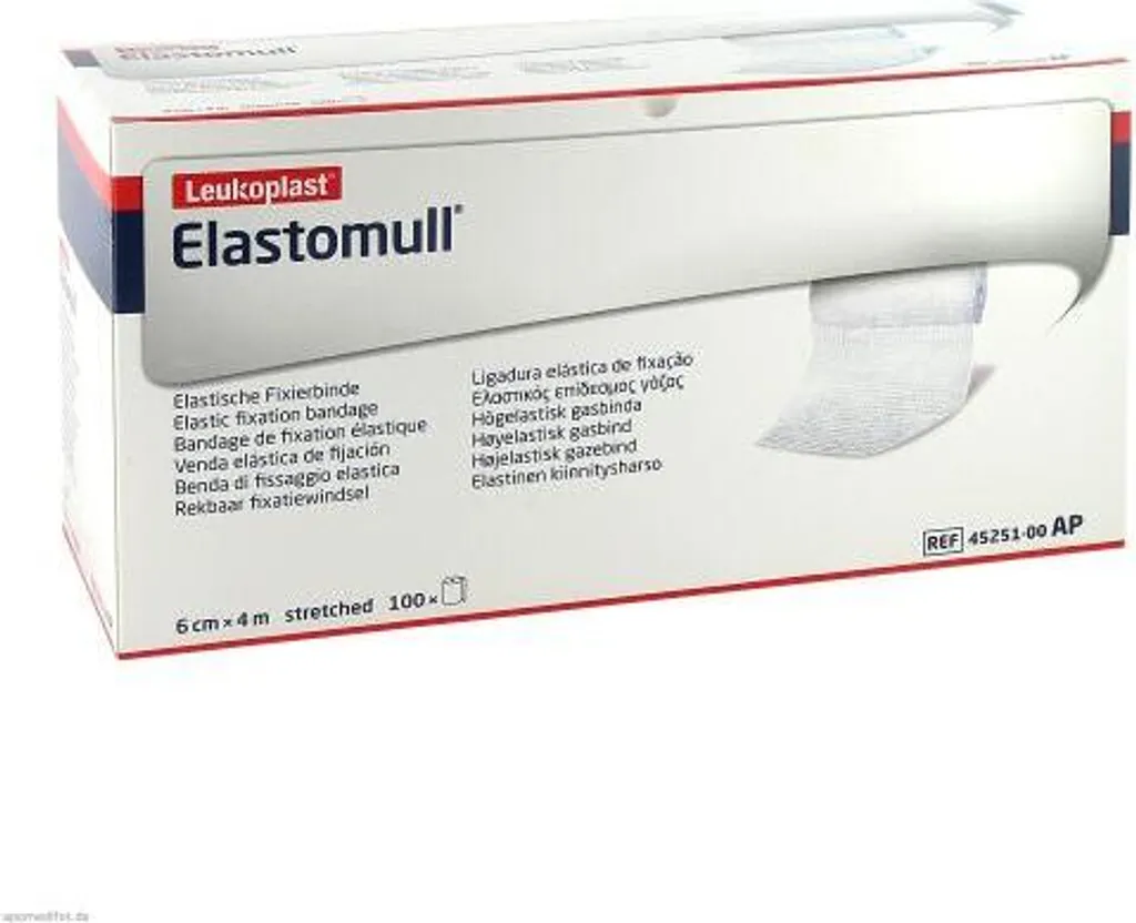 Bande de Fixation Élastique Elastomull 4x6 cm pour Pansements - 100 pcs