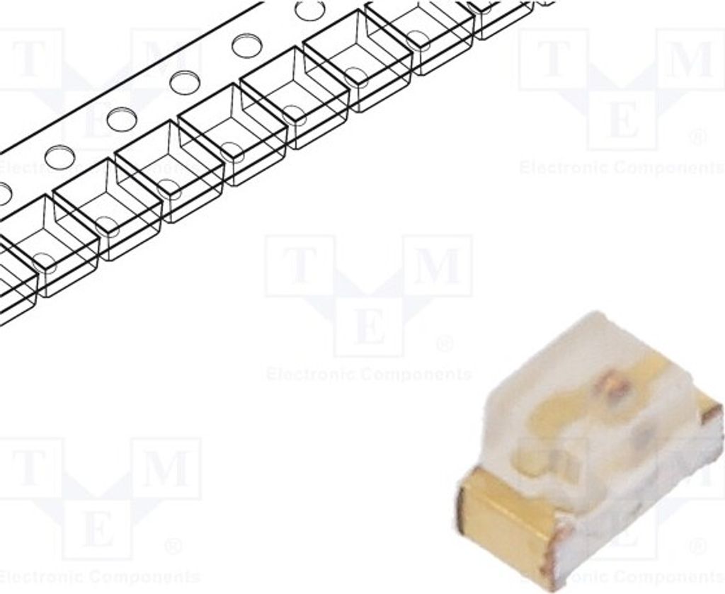 5x LED 1,6x0,8x1,1mm 10÷22mcd 1,75÷2,2V 120° 0603 rot SMD 2mA KP-1608LSURCK LED-D
