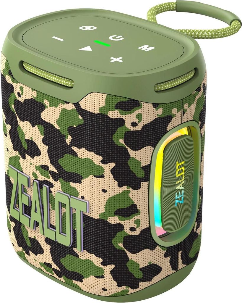 S122 - Tragbarer kabelloser Bluetooth-Lautsprecher - Leistung 25 W - Wasserdicht - LED-Licht - Bassverstärkung - Akku 6000 mAh - Für draußen - C...