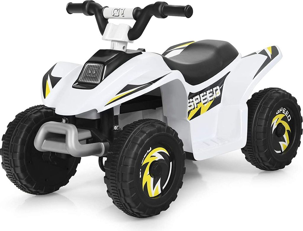 GOPLUS Kinderauto Quad ATV 6V Elektrofahrzeug mit Vor- und Rückwärtsschalter, Miniquad, Elektro Motorrad für Kinder ab 3 Jahren bis zu 30kg trag...