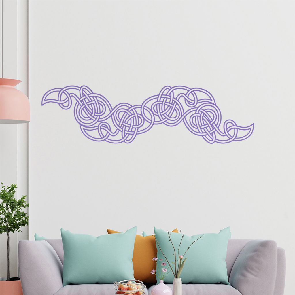 keltischer Knoten - Knotenmuster Wandtattoo in 6 Größen - Wandaufkleber Wall Sticker - Dekoration, Küche, Wohnzimmer, Schlafzimmer, Badezimmer