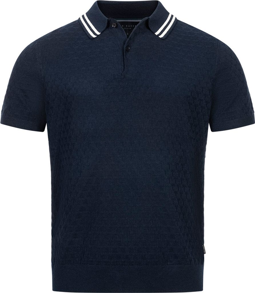 03|TED BAKER Mahana Stitched Herren Polo-Shirt 267386-NAVY Produktbild 