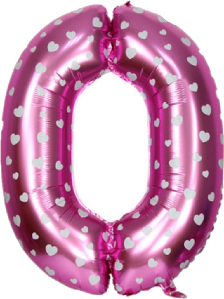 Zahl Luftballon XL 75CM Nummer Folienballon Rosa 0 Produktbild 