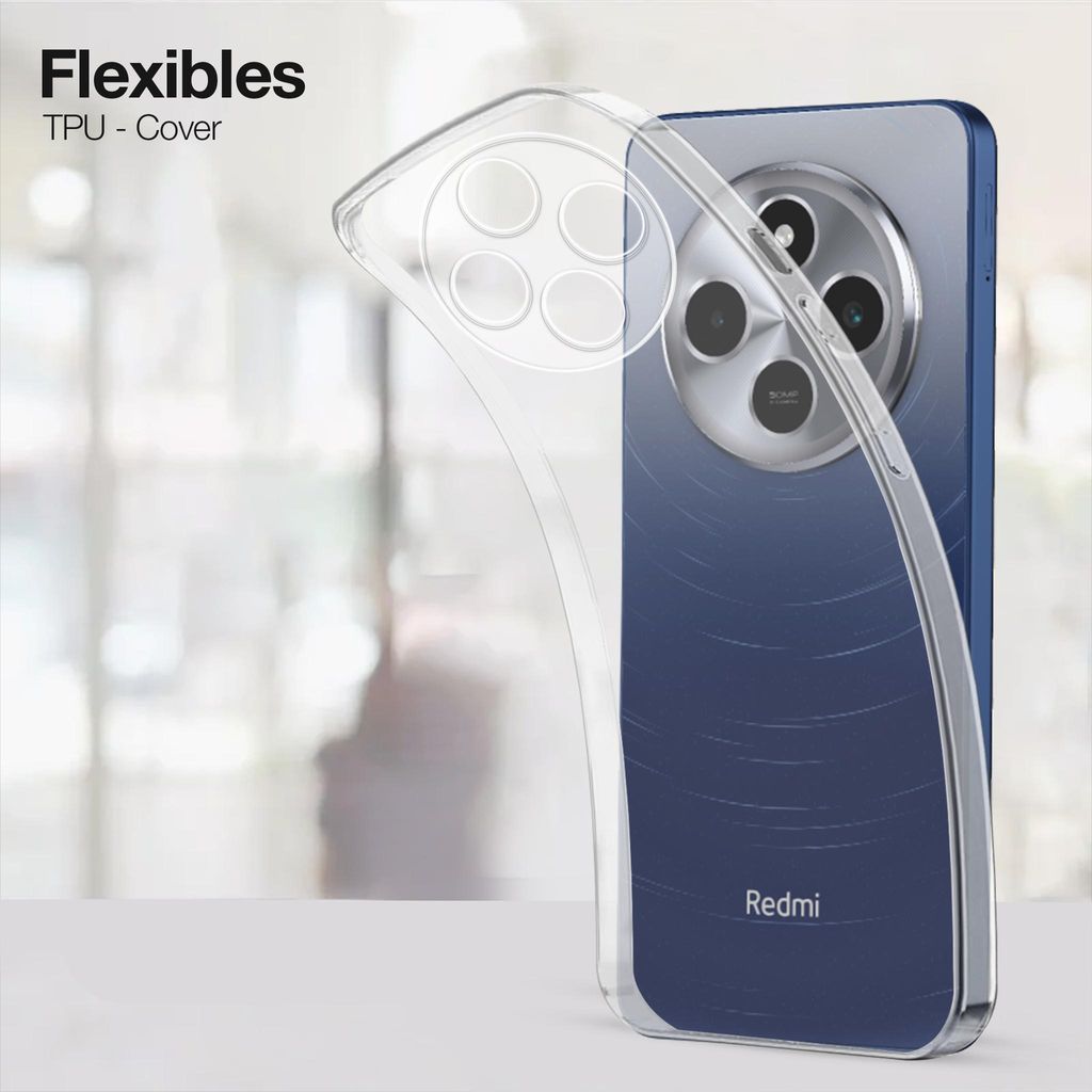 Handyhülle für Xiaomi Redmi 14C Hülle Transparent Flexibel Elastisch Case Cover Backcover Schutzhülle