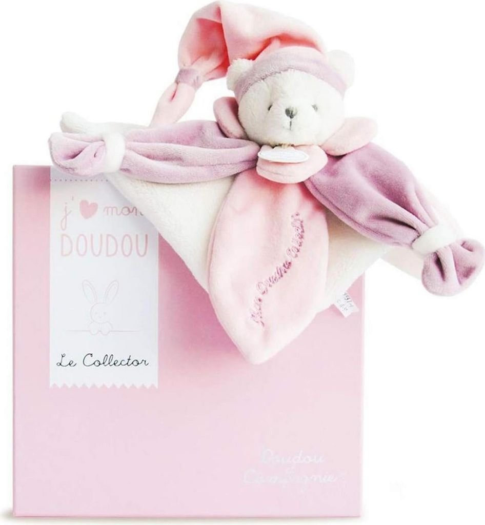 Doudou Geschenkset - Kuscheliger Fliegenpilz rosa Teddybär 24 cm
