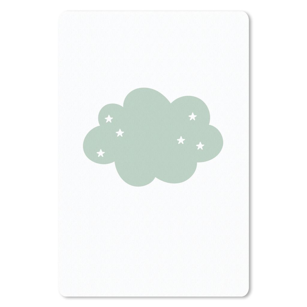 MuchoWow Mauspad Mousepad Wolke - Mädchen - Jungen - Sterne - Pastell - Kind 40x60 cm - Mousepads - Maus Mat - Pad - Mausunterlage - Schreibtisc...