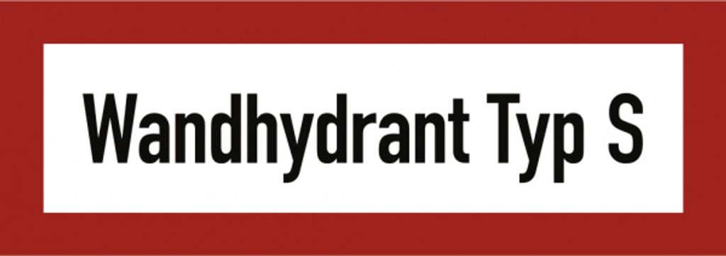 Dreifke Aufkleber, Wandhydrant Typ S, Folie, 210x74 mm