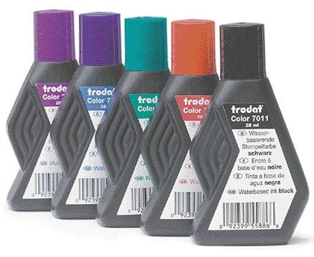 Trodat 7011, 28 ml, Čierna, Čierna, Biela, 1 kusov Obrázok produktu 