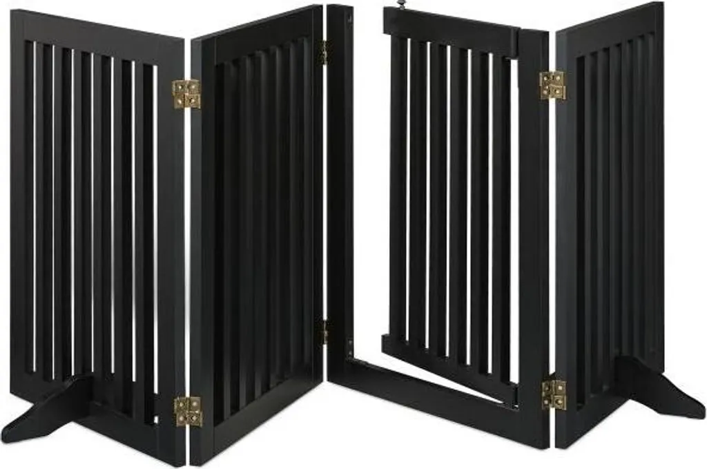 Barrière de sécurité noire 70 cm avec portillon d'accès intégré