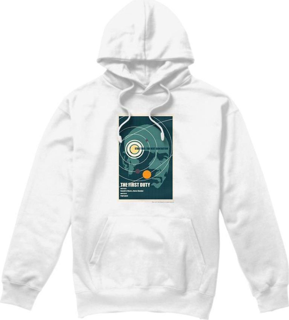 Star Trek - "The Next Generation Season 5 Episode 19" Kapuzenpullover für Herren TV8010 (XXL) (Weiß)