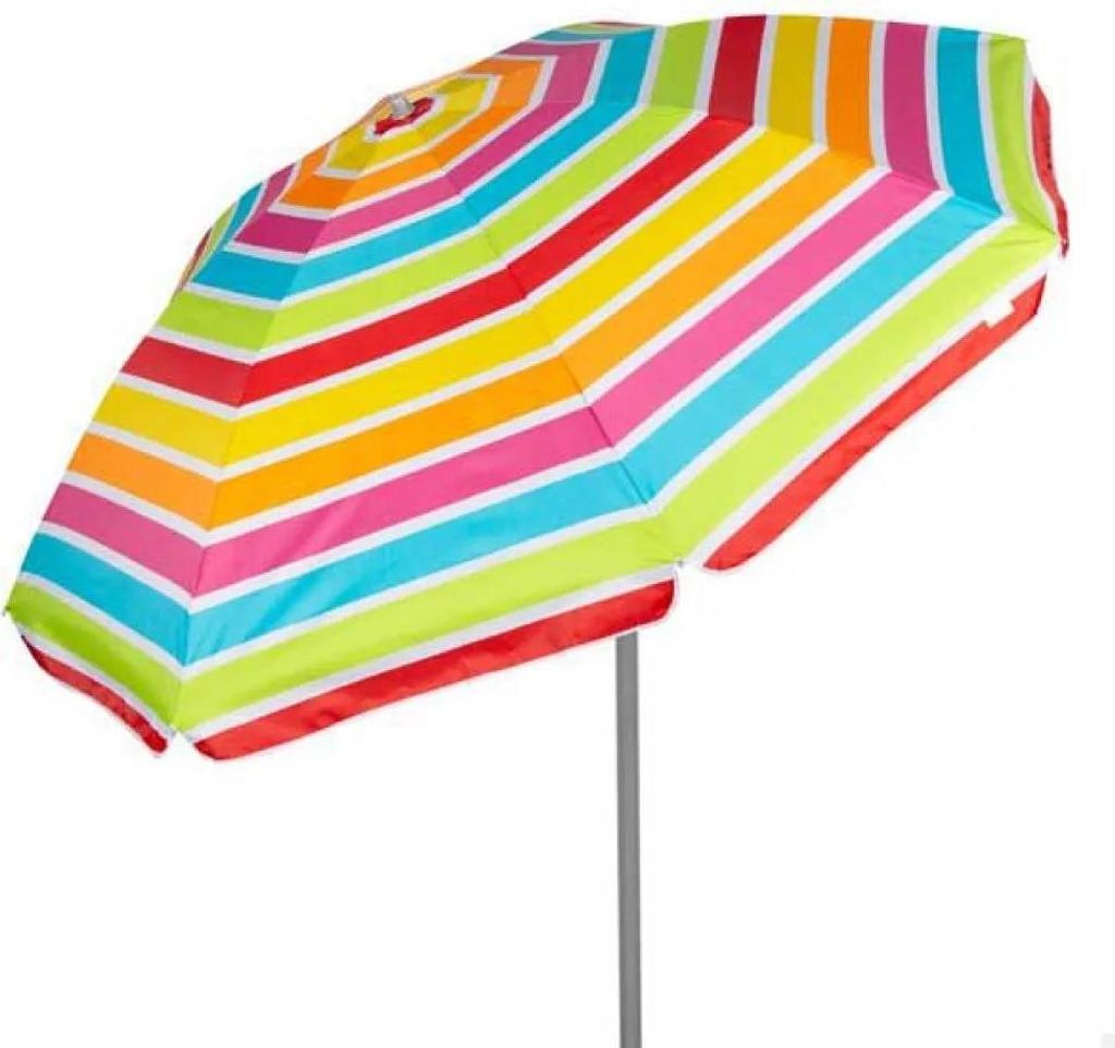 Aktive 62362 Uv50 Ø Gestreifter Kippbarer Sonnenschirm 200 Cm Mehrfarbig Mehrfarbig One Size