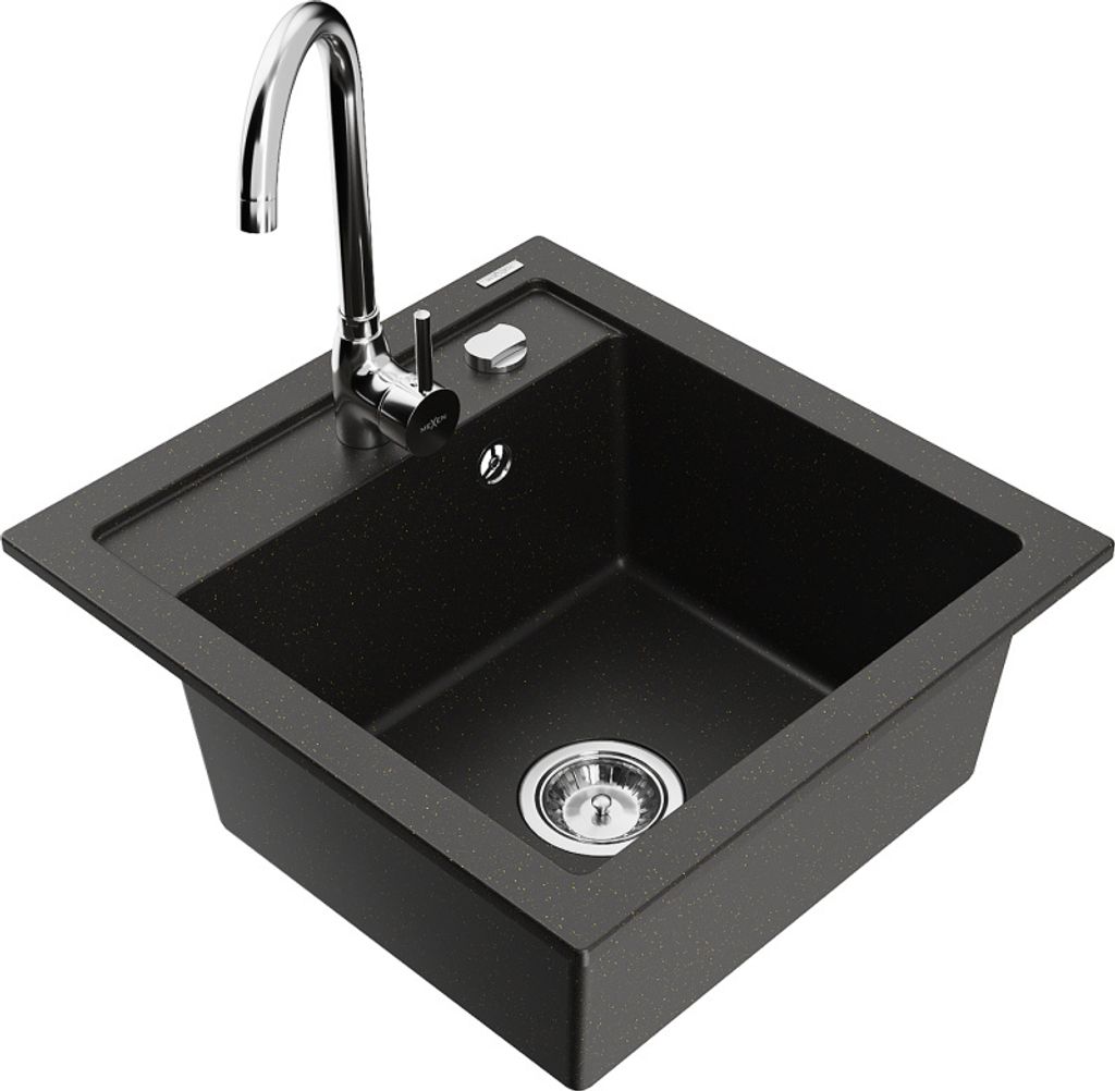 Mexen Vito 1-Becken-Granit-Spüle mit Mischbatterie Telma, Produktbild 