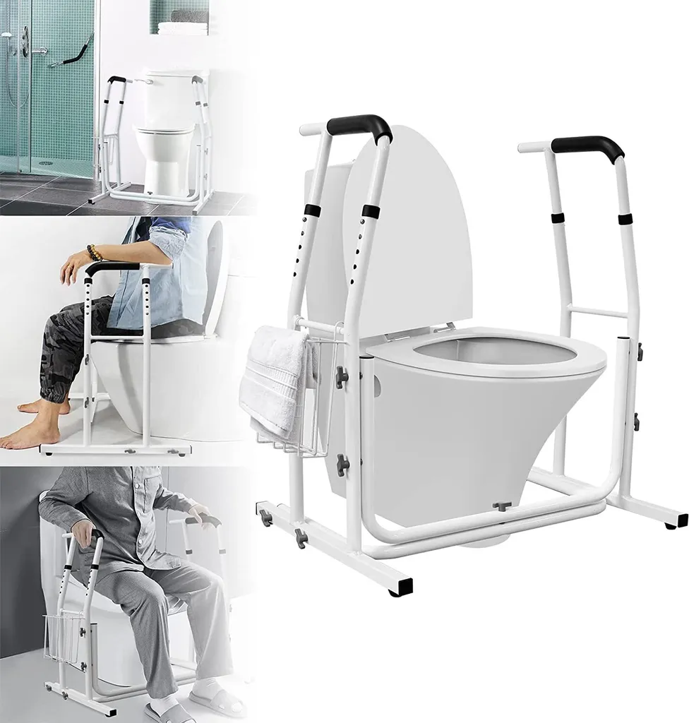 Aide à la Levée pour WC avec Panier Pratique - Idéal Post-Opératoire
