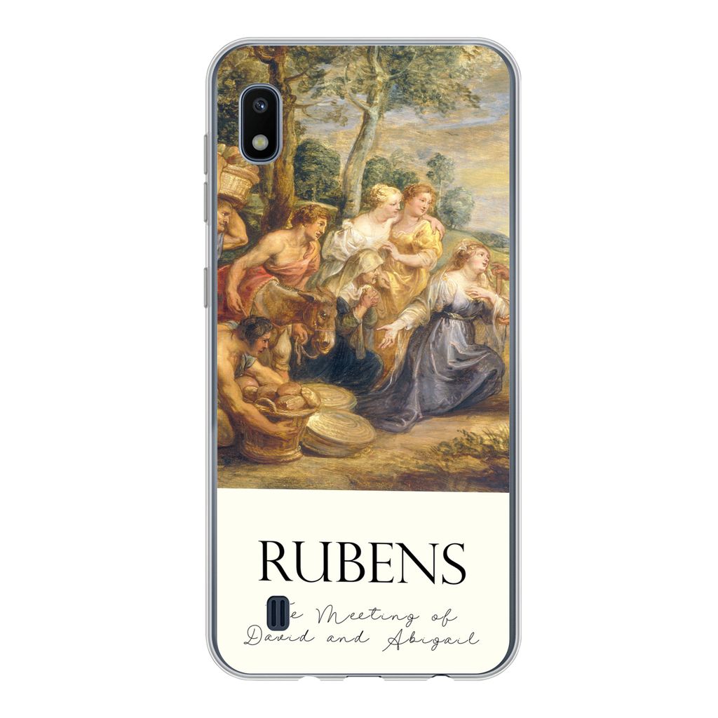 MuchoWow Handyhülle Schutzhülle Hülle für Samsung Galaxy A10 Rubens - Kunst - Die Begegnung von David und Abigail Silikon Softcase Handy Hül...