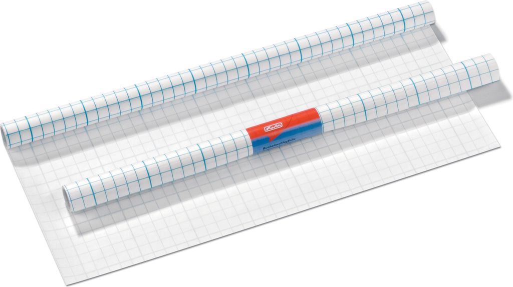 5x Herlitz Bucheinbandfolie / 1m x 40cm / selbstklebend / transparent