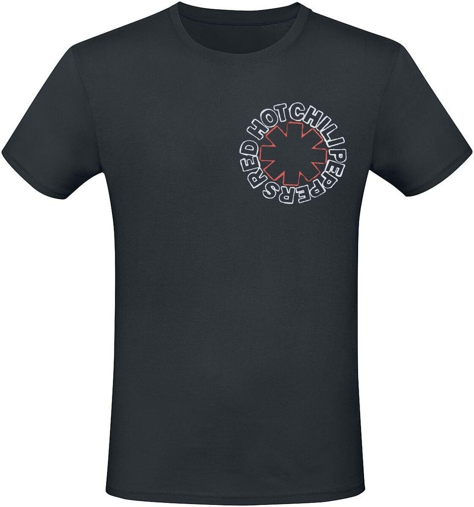 Red Hot Chili Peppers T-Shirt Herren Asteriks Fire Logo schwarz XL