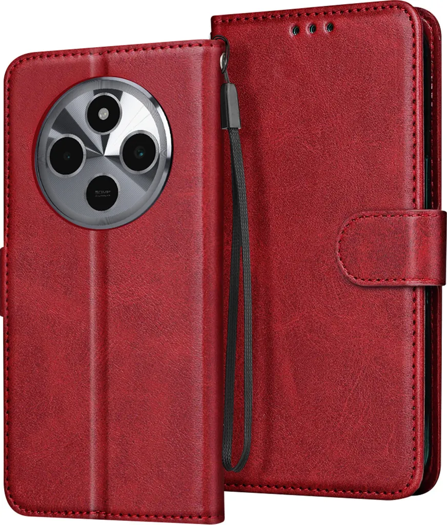 Custodia Libro Xiaomi Redmi 14C Avizar Rosso - Elegante & Pratica