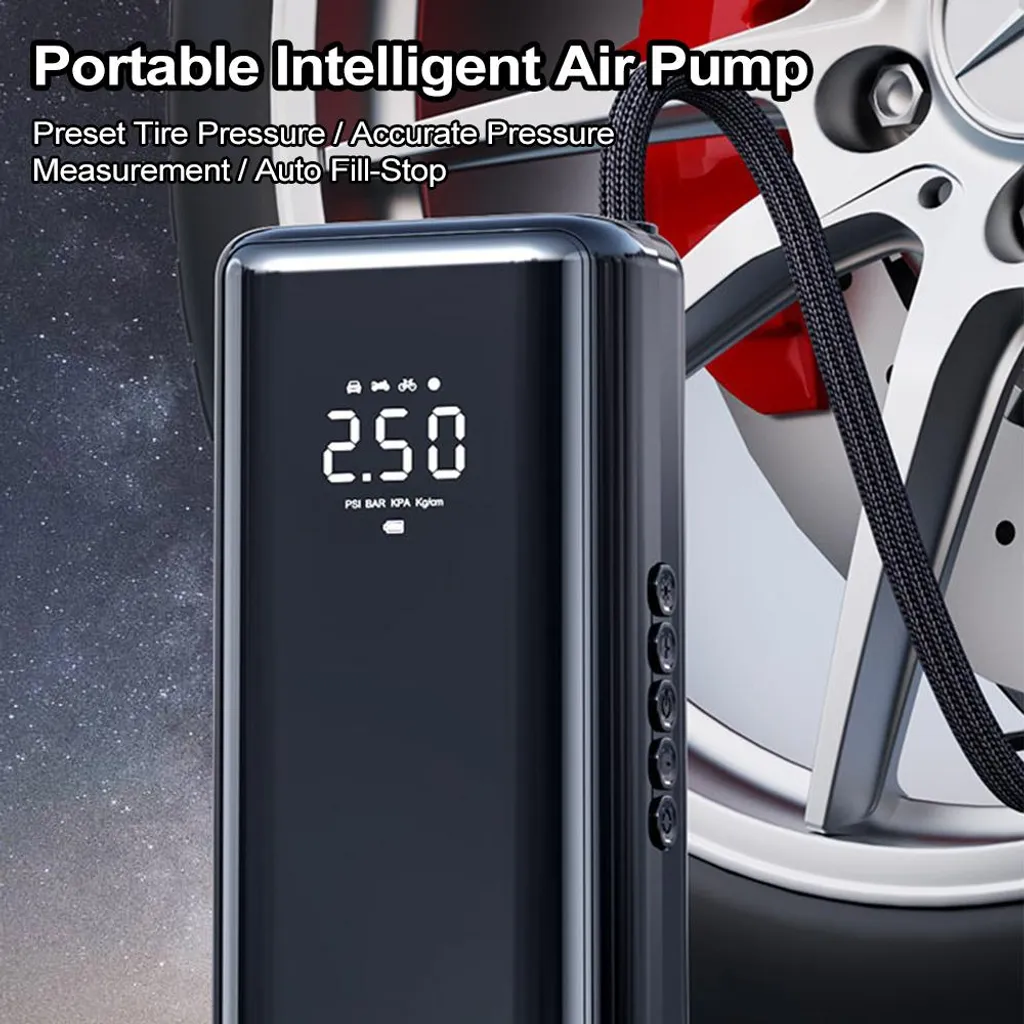 Mini compresseur 4500mAh 150 PSI avec arrêt automatique et écran digital - 5