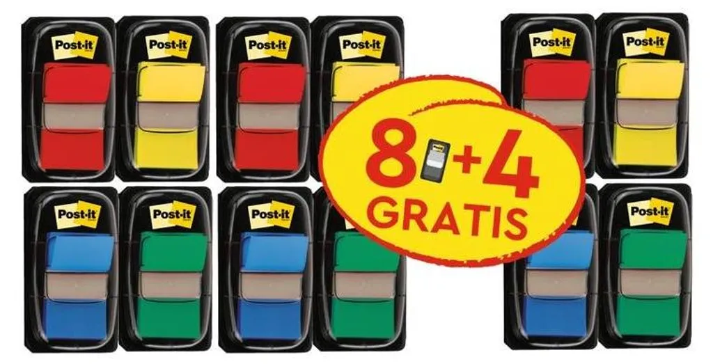 Marque-page Adhésif Post-it® Index : Onglets Colorés Repositionnables - 7