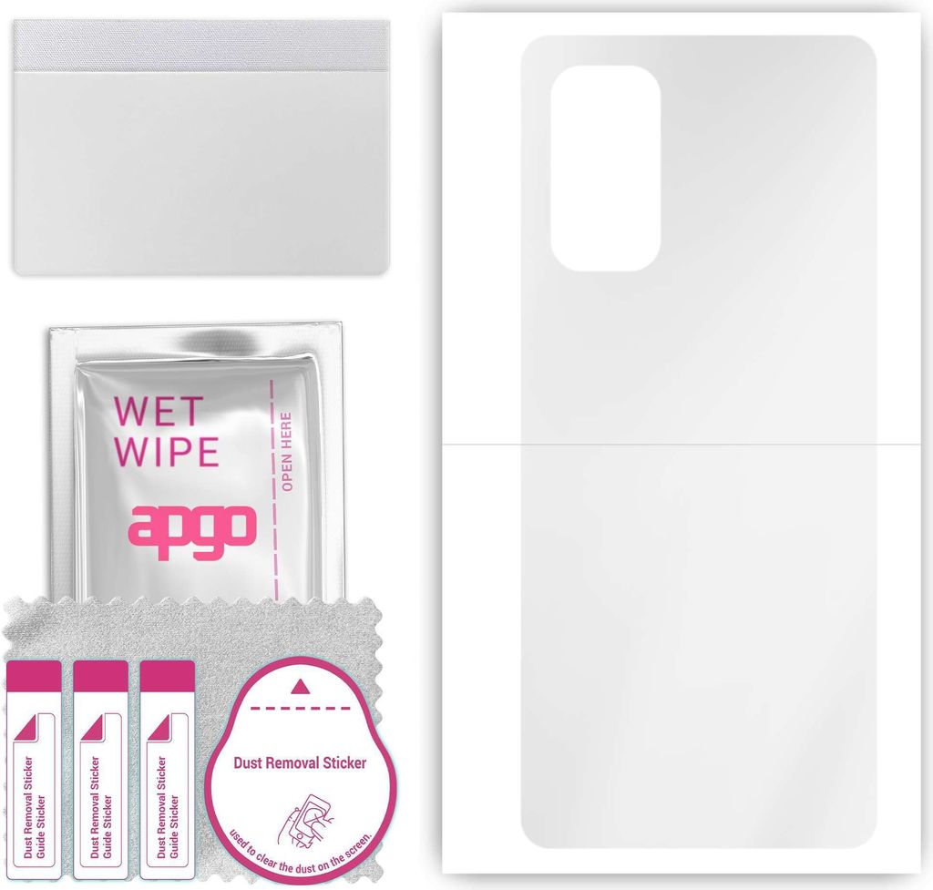 apgo Rückseite Schutzfolie, klar, kompatibel mit vivo V19, Hinten Hydrogel-Displayschutzfolie mit Positionierhilfe, kratzfest, einfache Montage