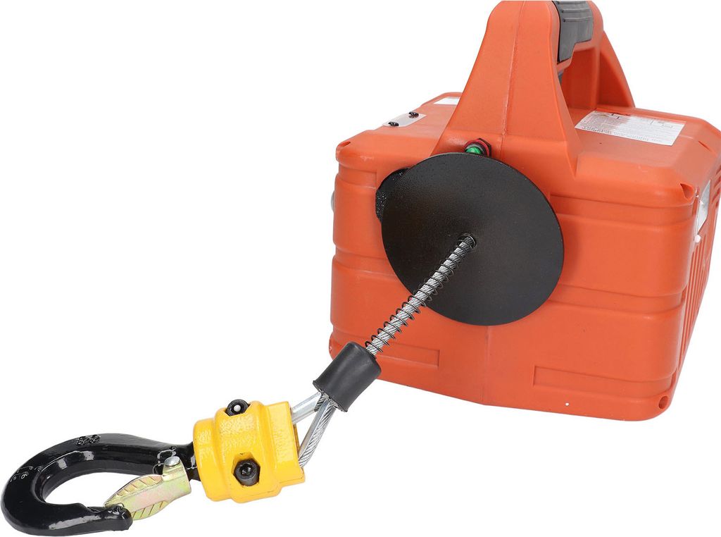 Elektrischer Hebezug Tragbarer elektrischer Windenkran mit Fernbedienung 500KG Kapazität 7.6M Maximale Hubhöhe 1500W EU Stecker 220V