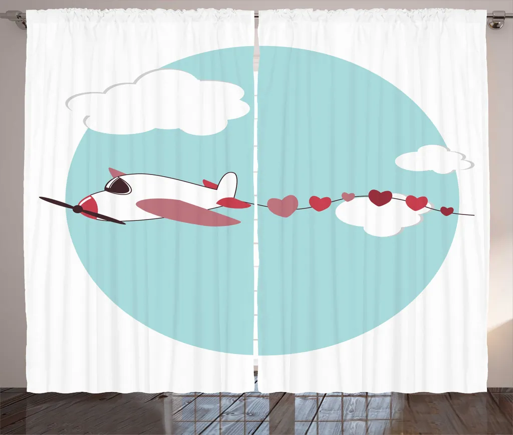 Rideau décoratif pour grand salon 280x225 cm avec attaches incluses