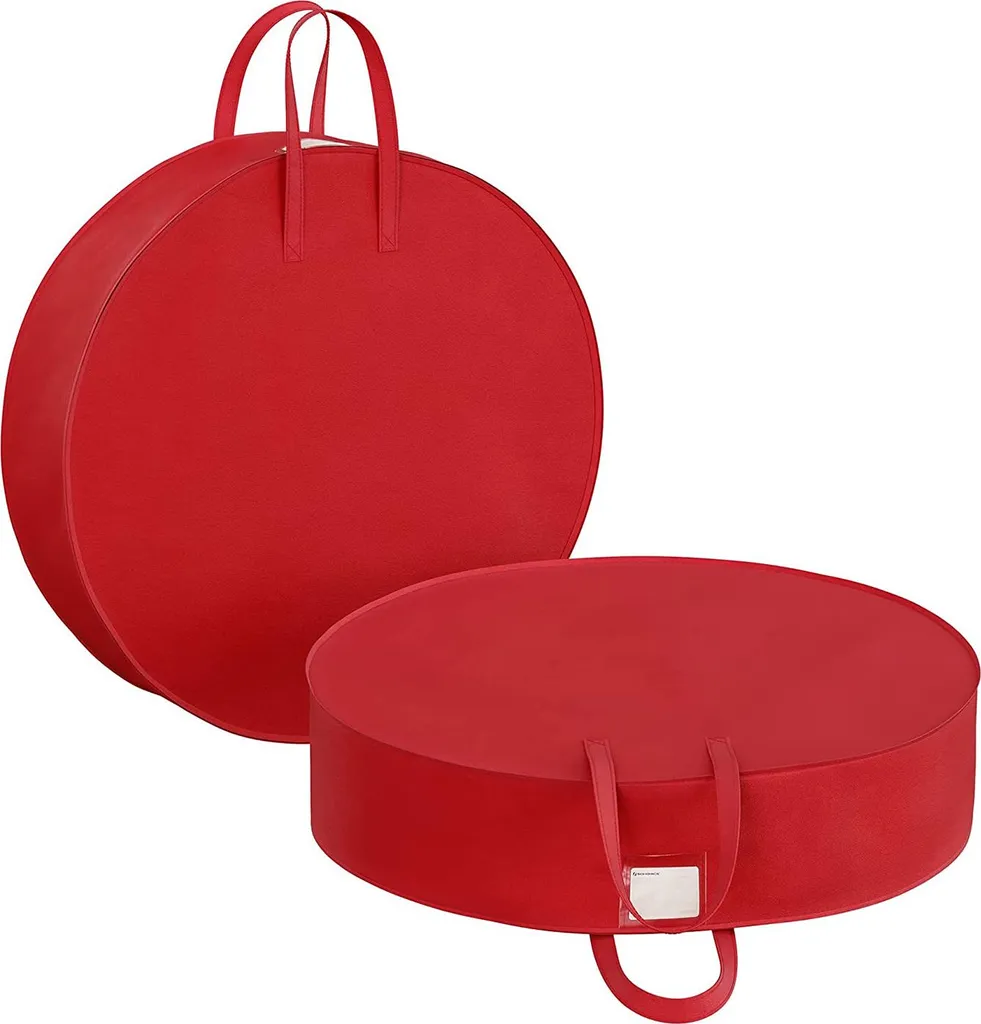 Lot de 2 sacs de rangement pour couronnes de Noël Ø 60 cm - Modèle Eco