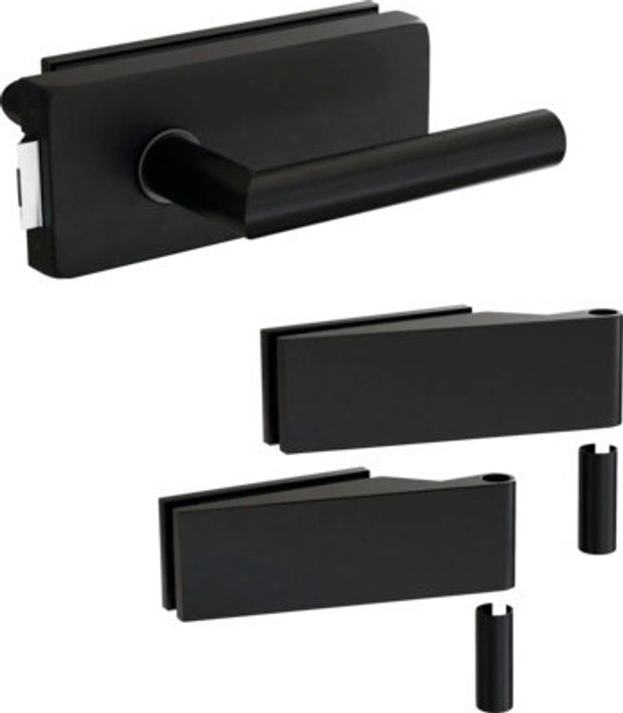 Pertura Glastürbeschlag Aiko Studio UV Schwarz inkl. 2 Produktbild 