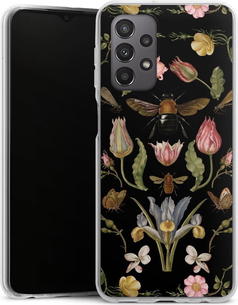 DeinDesign Handyhülle für Samsung Galaxy A23 5G Silikon Hülle Case Smartphone Schutzhülle Biene Blumenkranz Blüte