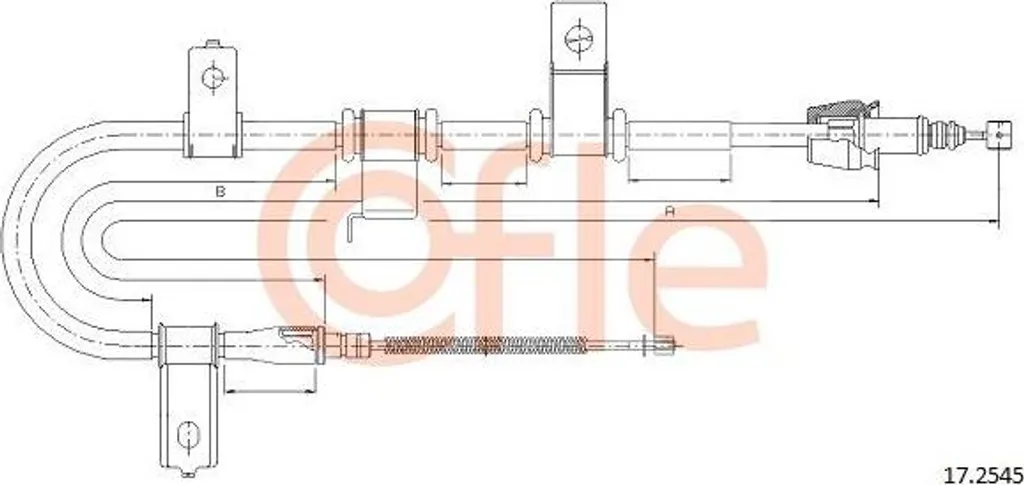 Câble de frein à main COFLE 17.2545 pour Hyundai Getz OE 597701C000
