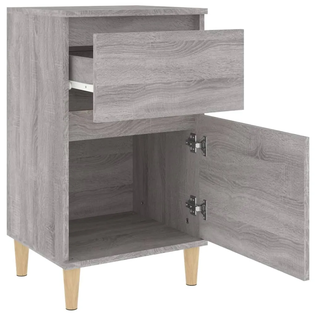 Tables de nuit Gris Sonoma 40x35x70 cm - Rangement vertical compact - 9